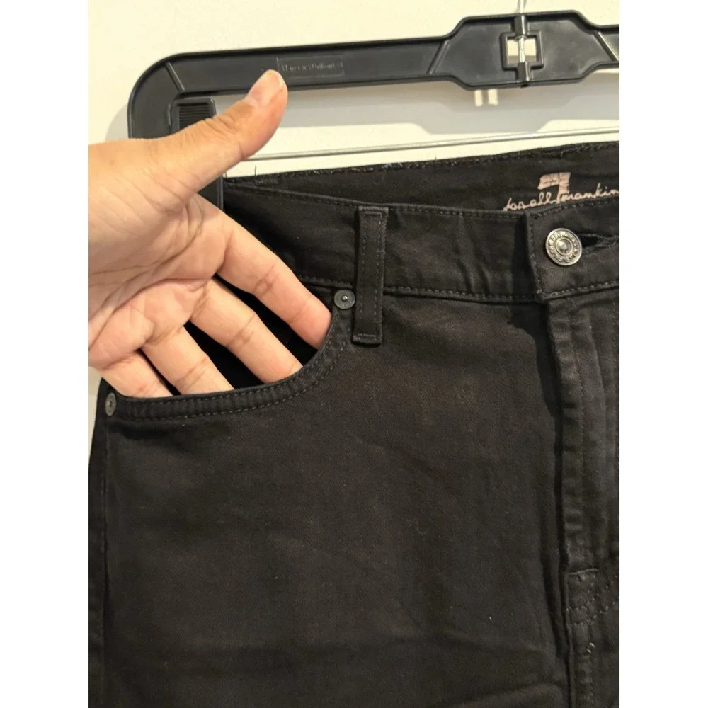 7 for all mankind jeans men Paxtyn Skinny or Slimmy deep‎ black wash.size 28